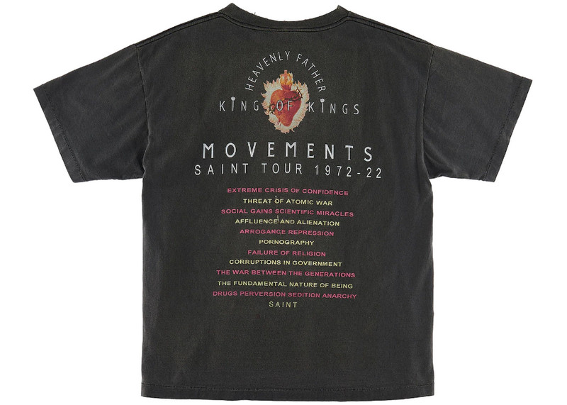 SAINT M×××××× Saint Mxxxxxx Eyes T-Shirt Vintage Black outlook