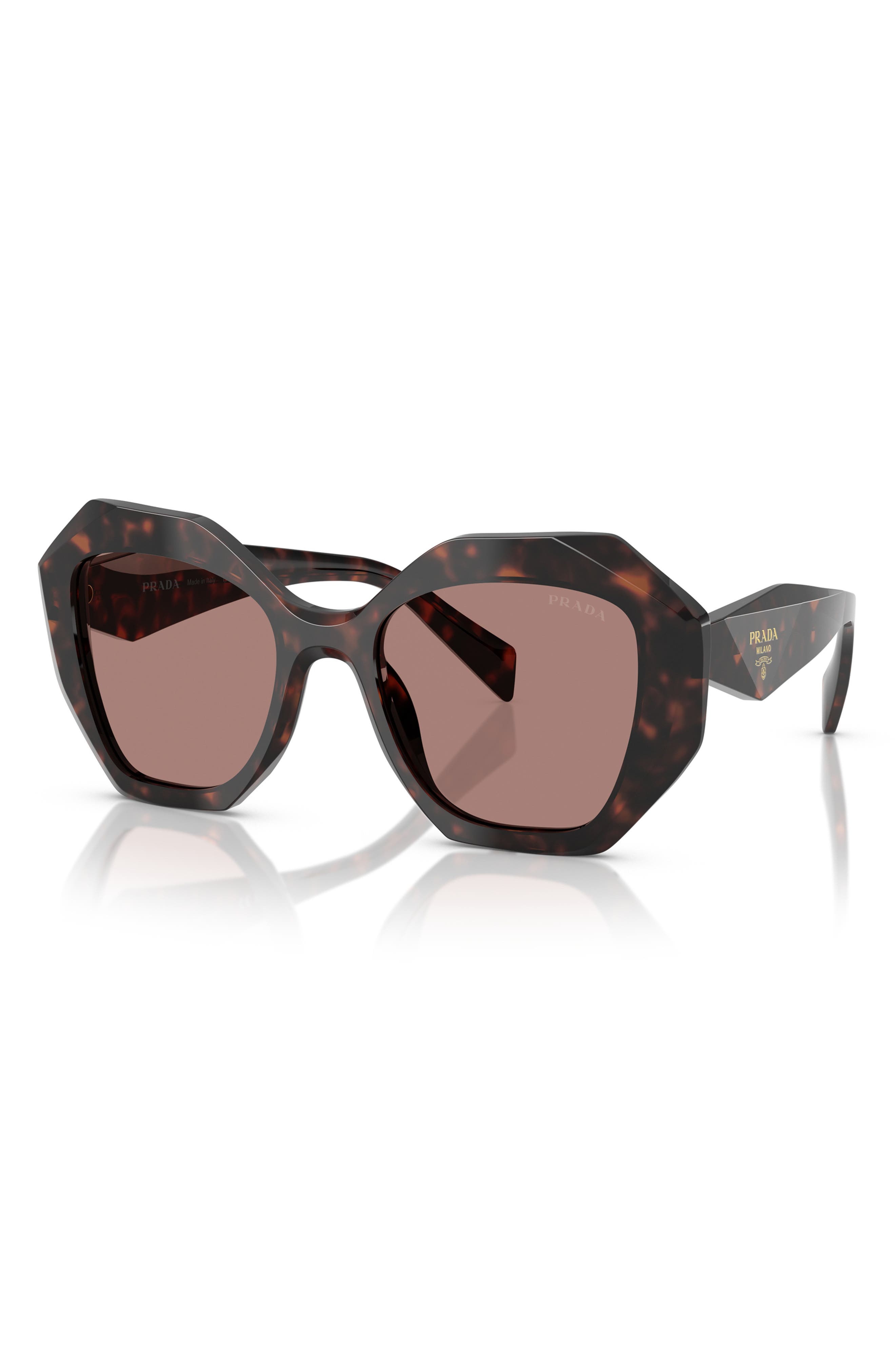 Prada 53mm Gradient Irregular Sunglasses in Light Brown at Nordstrom - 2