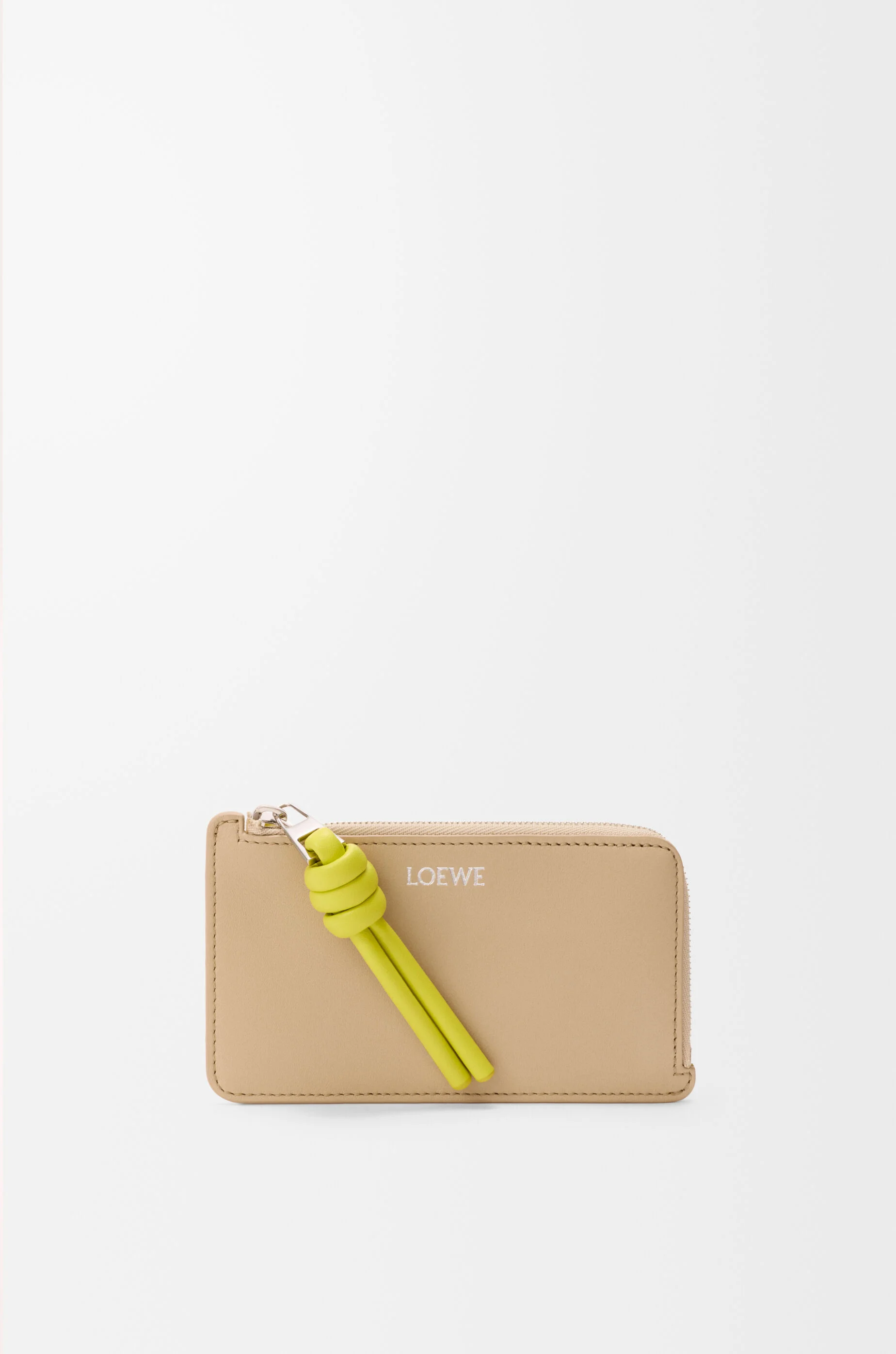 Knot coin cardholder in shiny nappa calfskin - 1