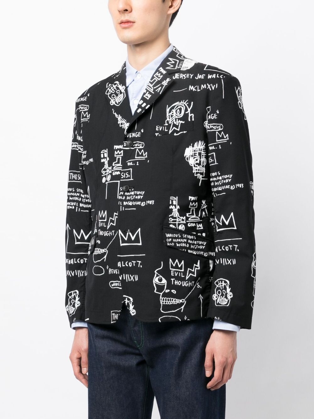 x Basquiat graphic-print blazer - 3