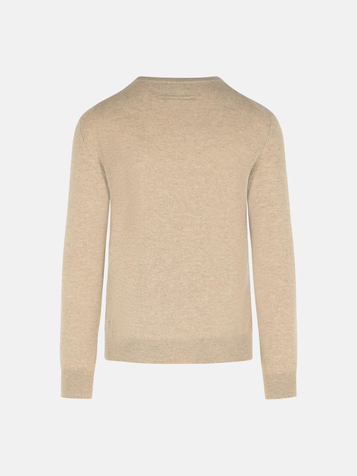 'OASI' BEIGE CASHMERE SWEATER - 3