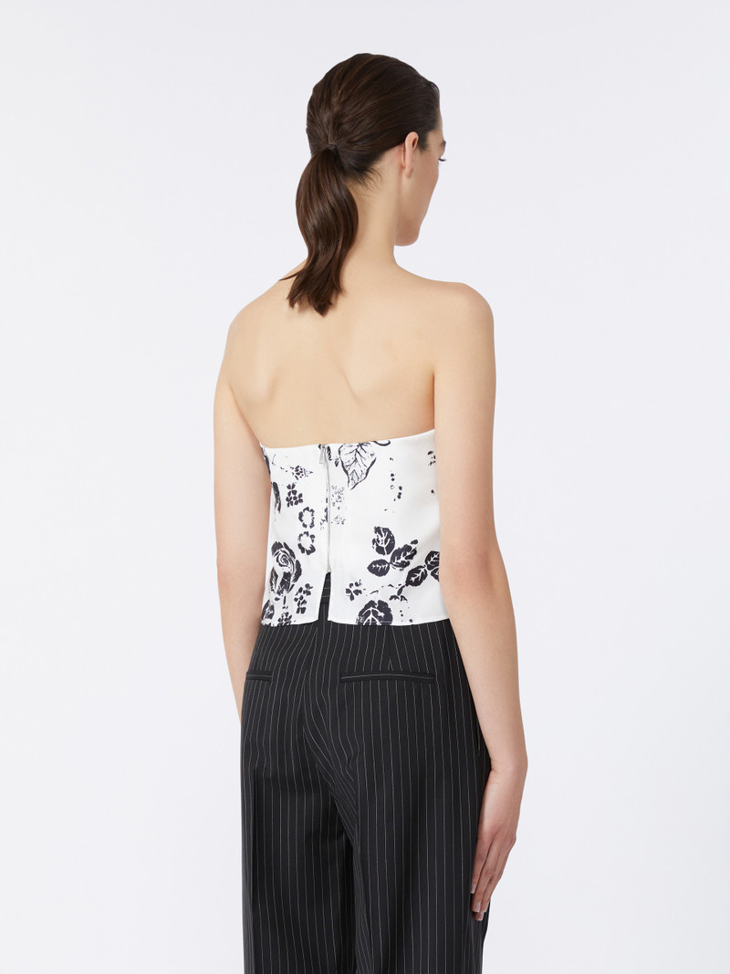 PALERMO Printed silk corset top 4