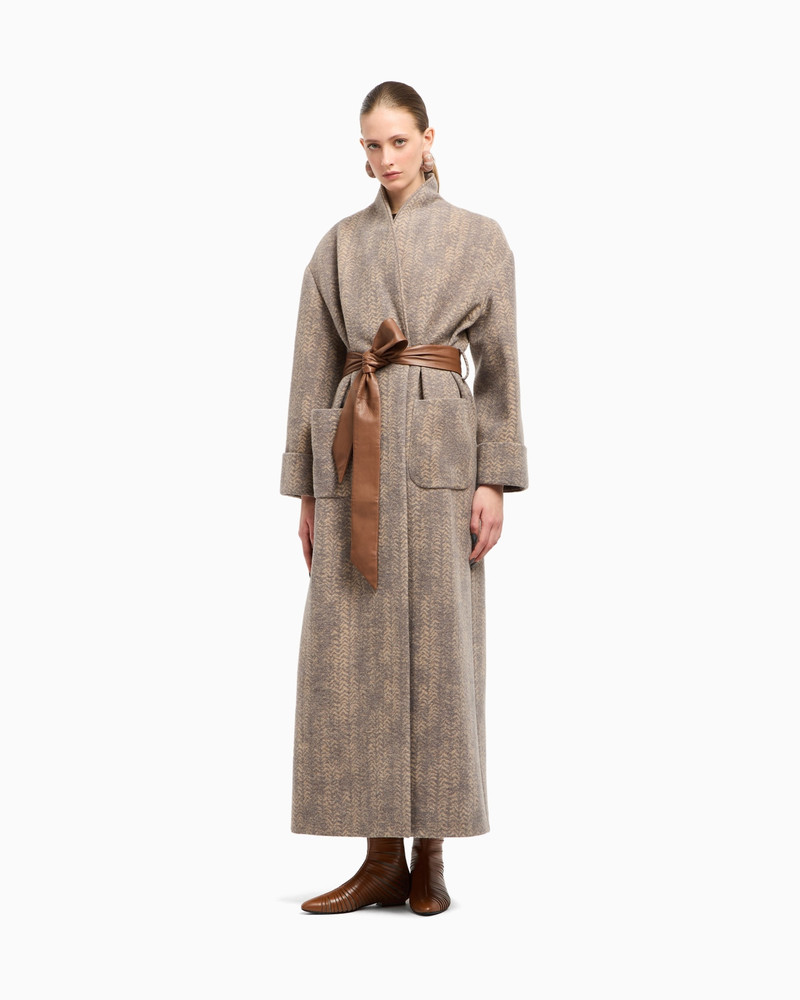 GIORGIO ARMANI ASV CHEVRON WOOL AND CASHMERE LONG COAT outlook