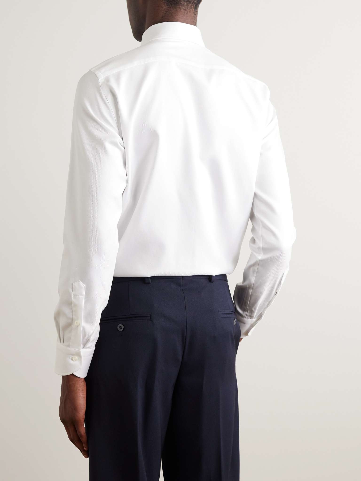 Slim-Fit Cutaway-Collar Impeccabile Cotton-Twill Shirt - 4