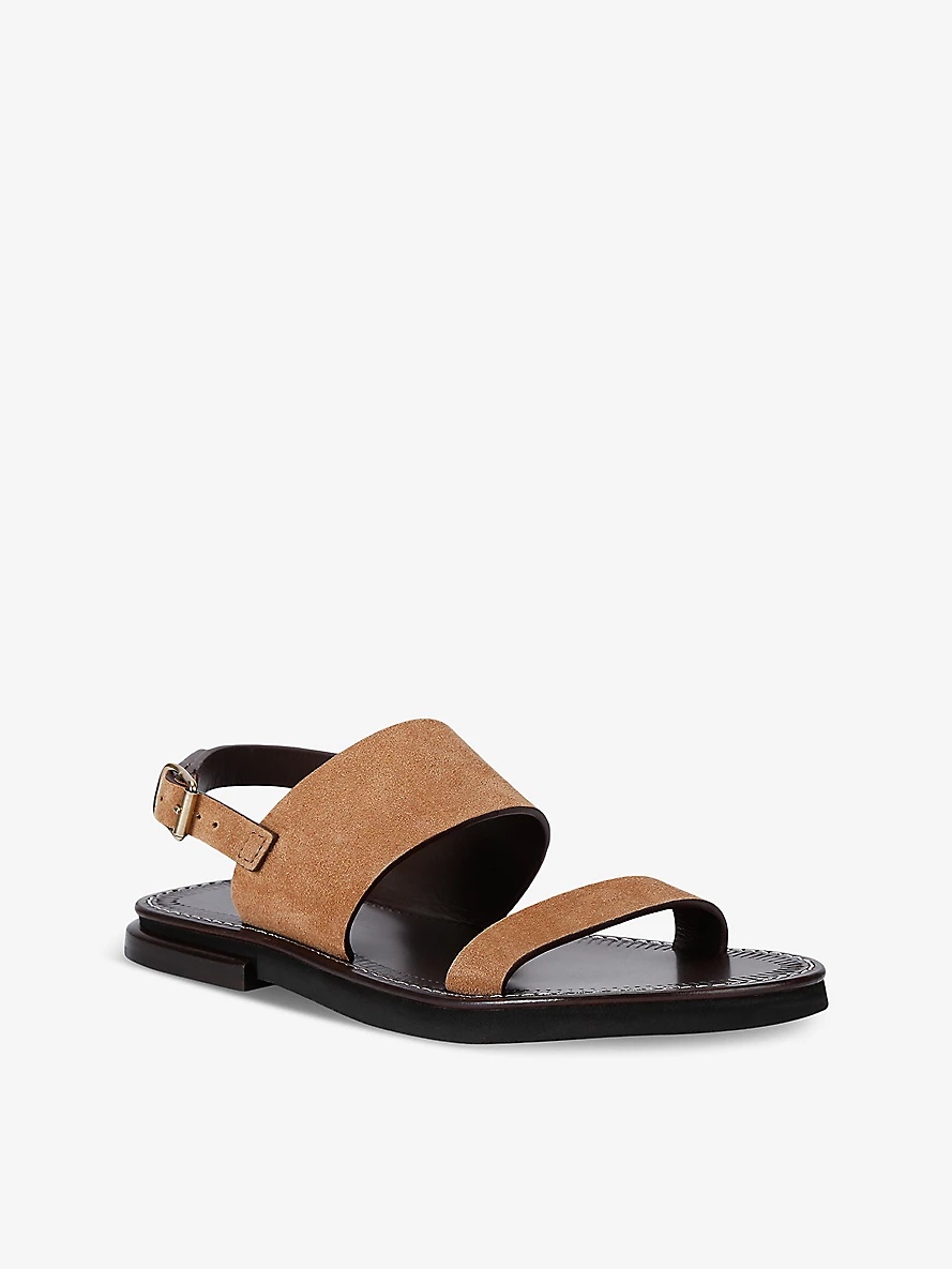 Open-toe leather sandals - 3