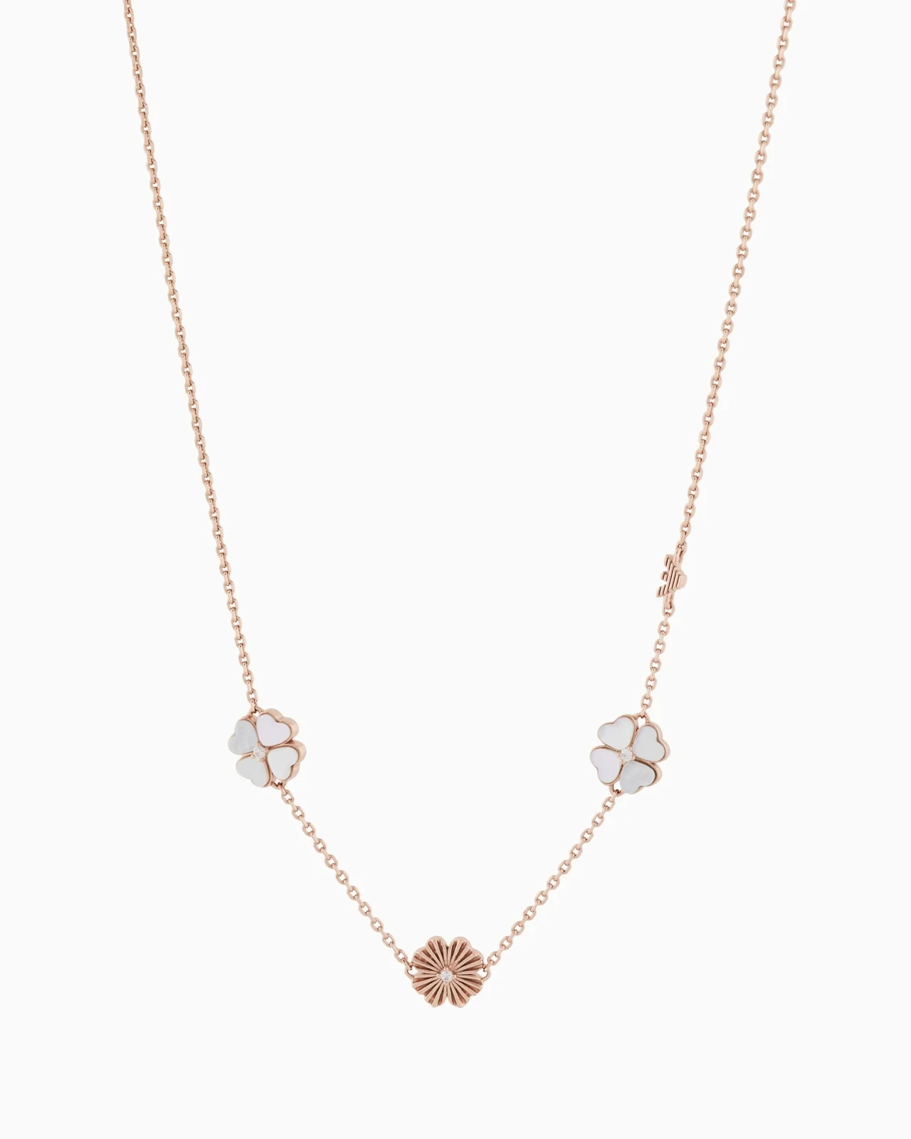 MOTHER OF PEARL CLOVER NECKLACE - 1
