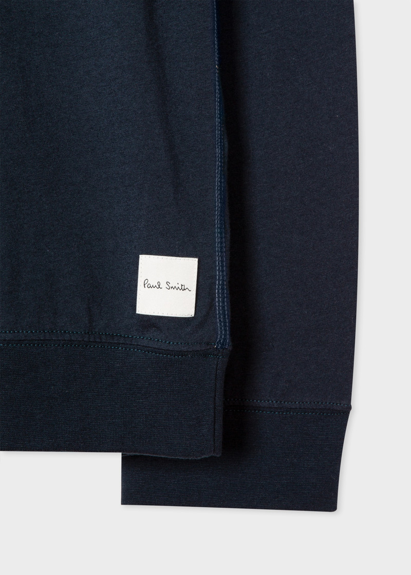 Navy Jersey Cotton Long-Sleeve Lounge Top 3