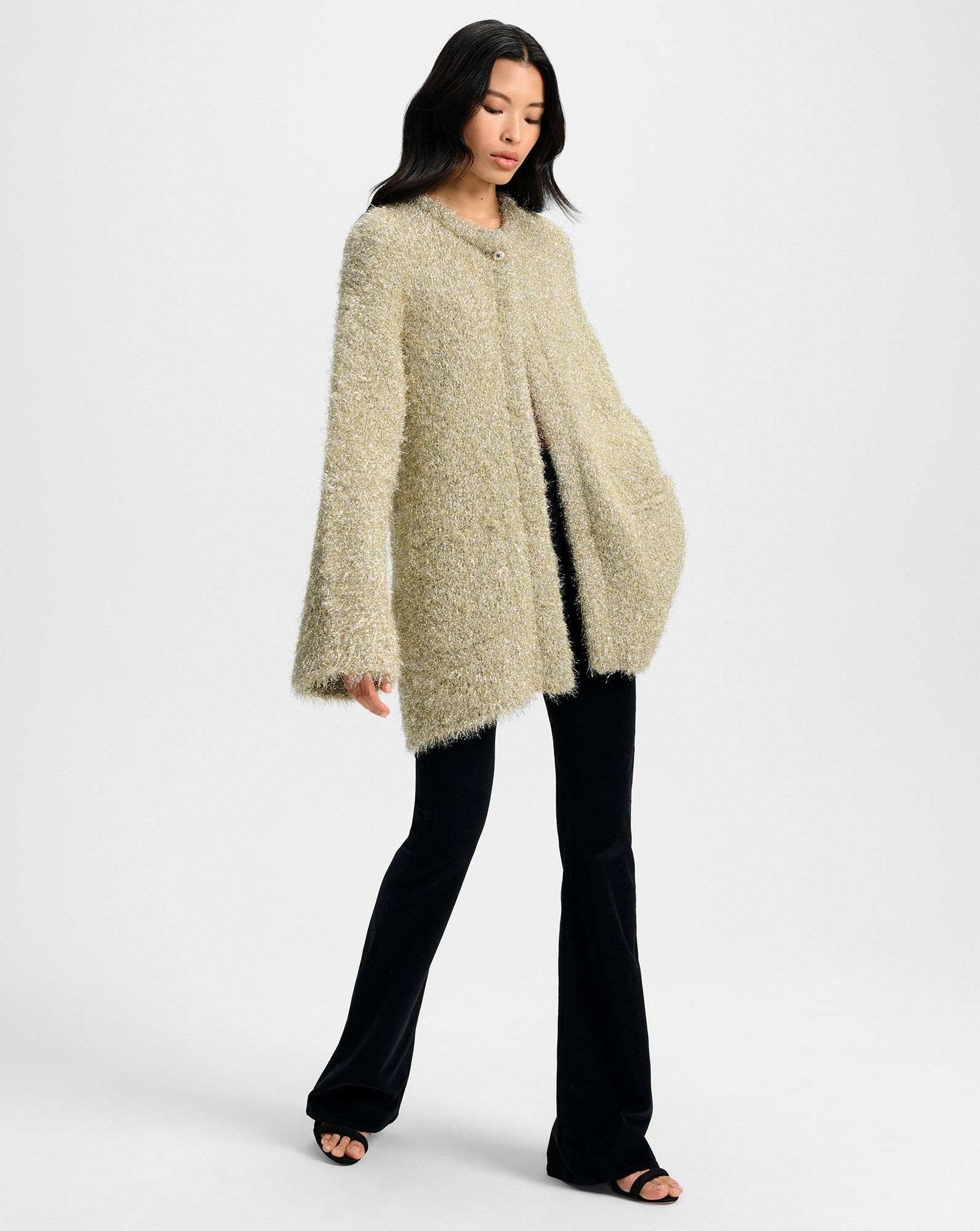 ROZAN METALLIC KNIT JACKET - 3