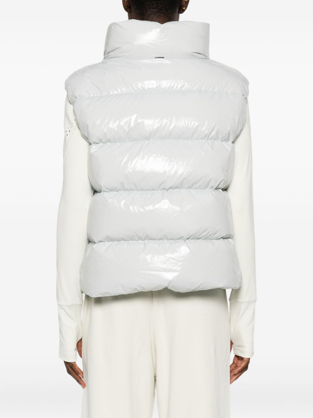 quilted high-neck vest - 4