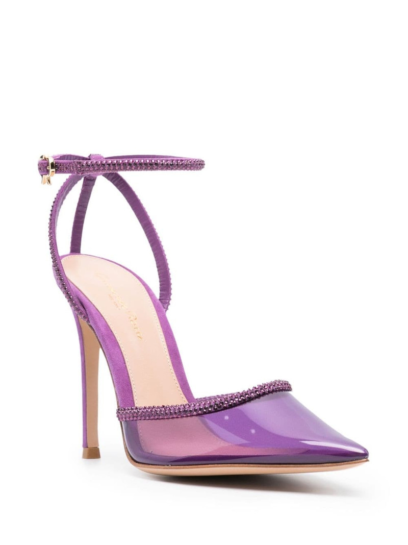 Gianvito Rossi Plexi 110mm crystal-embellished pumps outlook