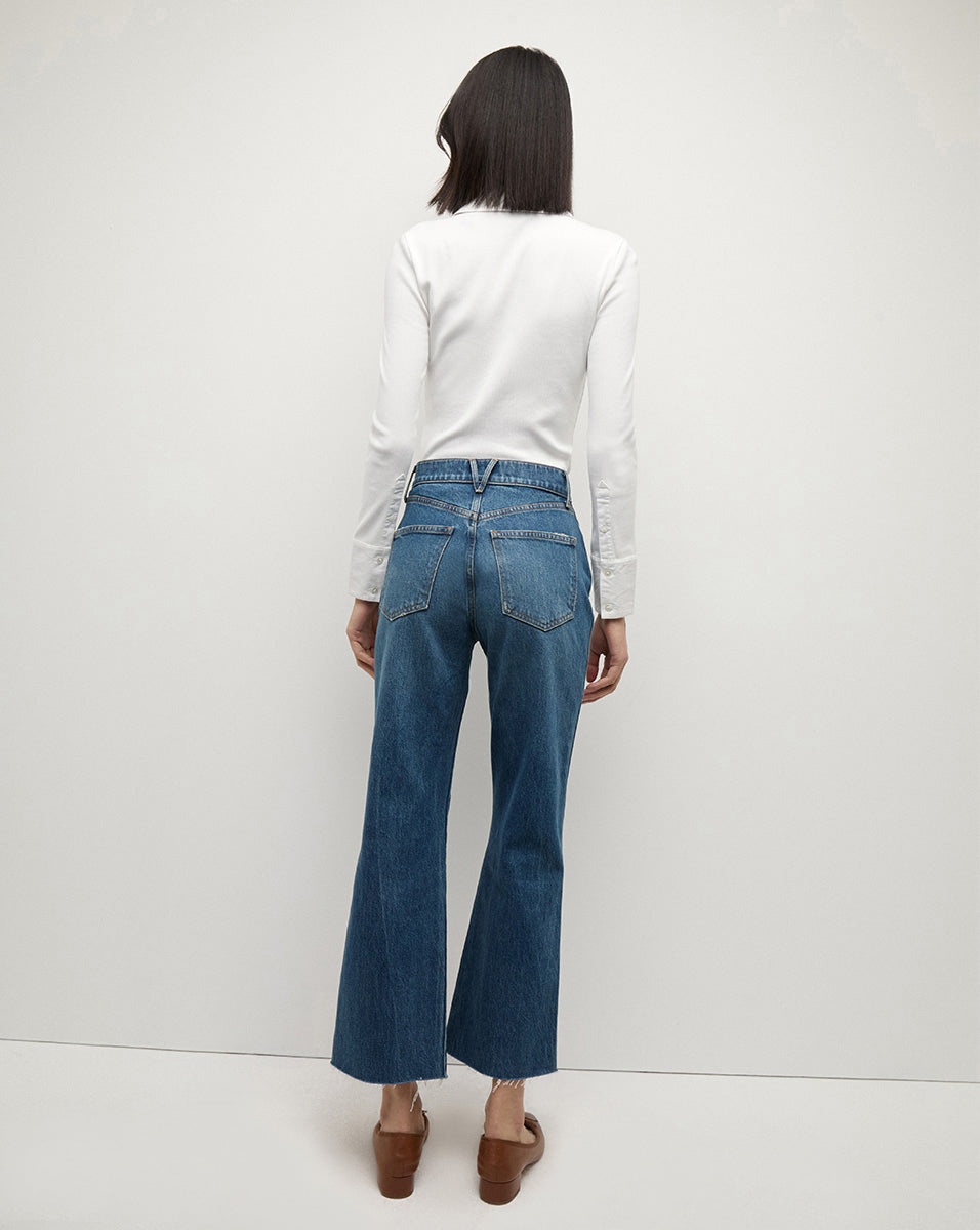 DYLAN STRAIGHT-LEG RAW HEM JEAN - 5