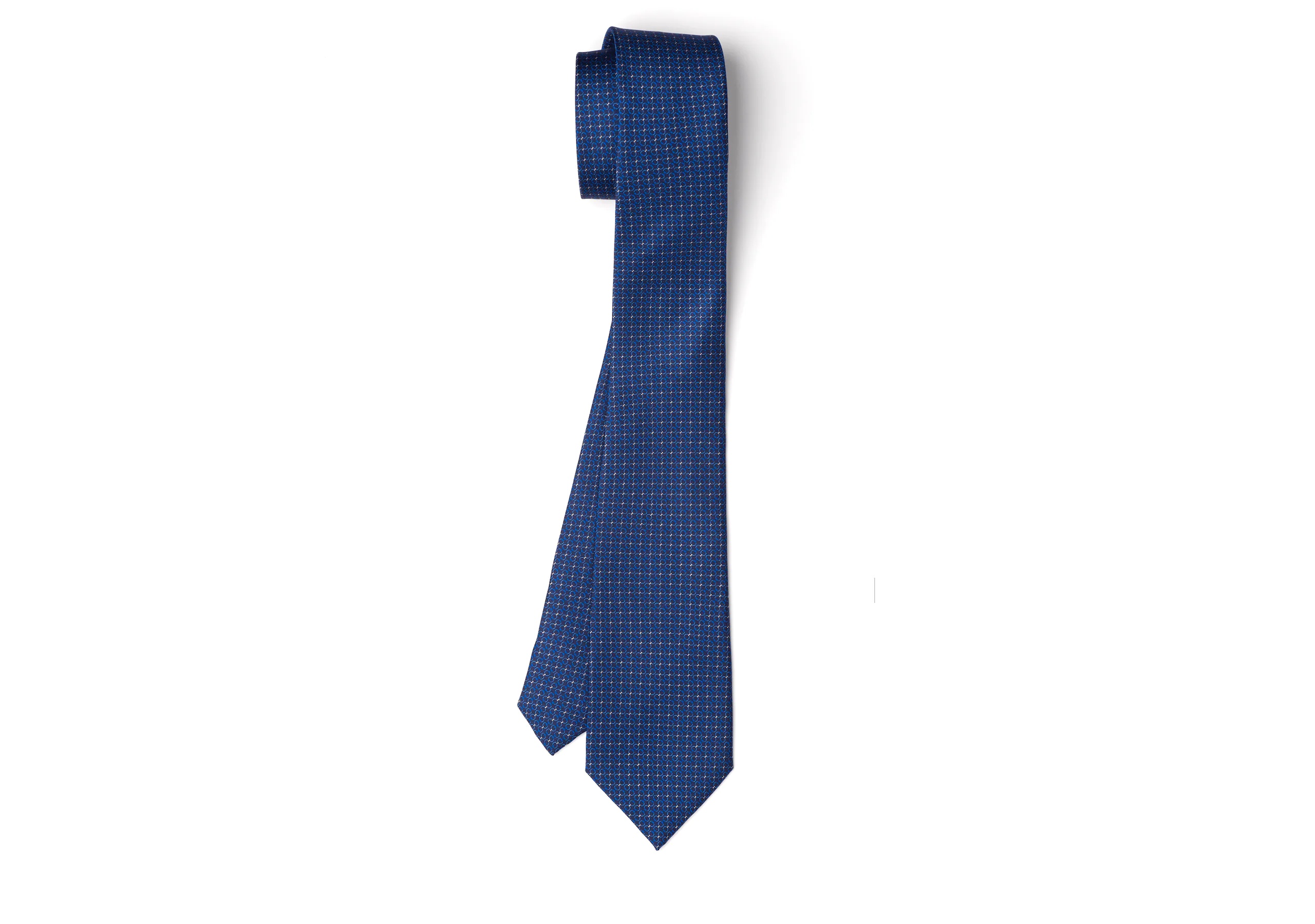 Chain print tie
Printed Silk Twill Navy - 1