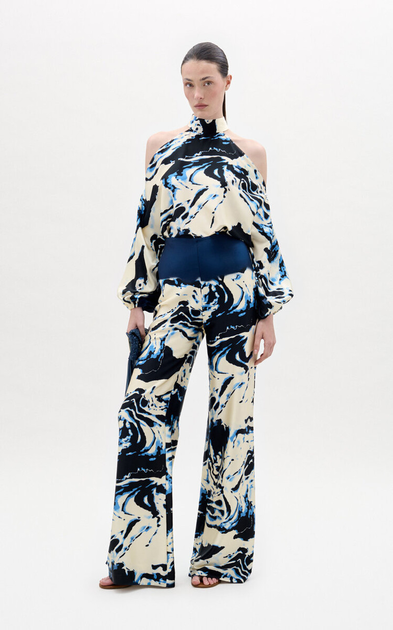 SILVIA TCHERASSI Safira Asymmetric Silk Top multi outlook