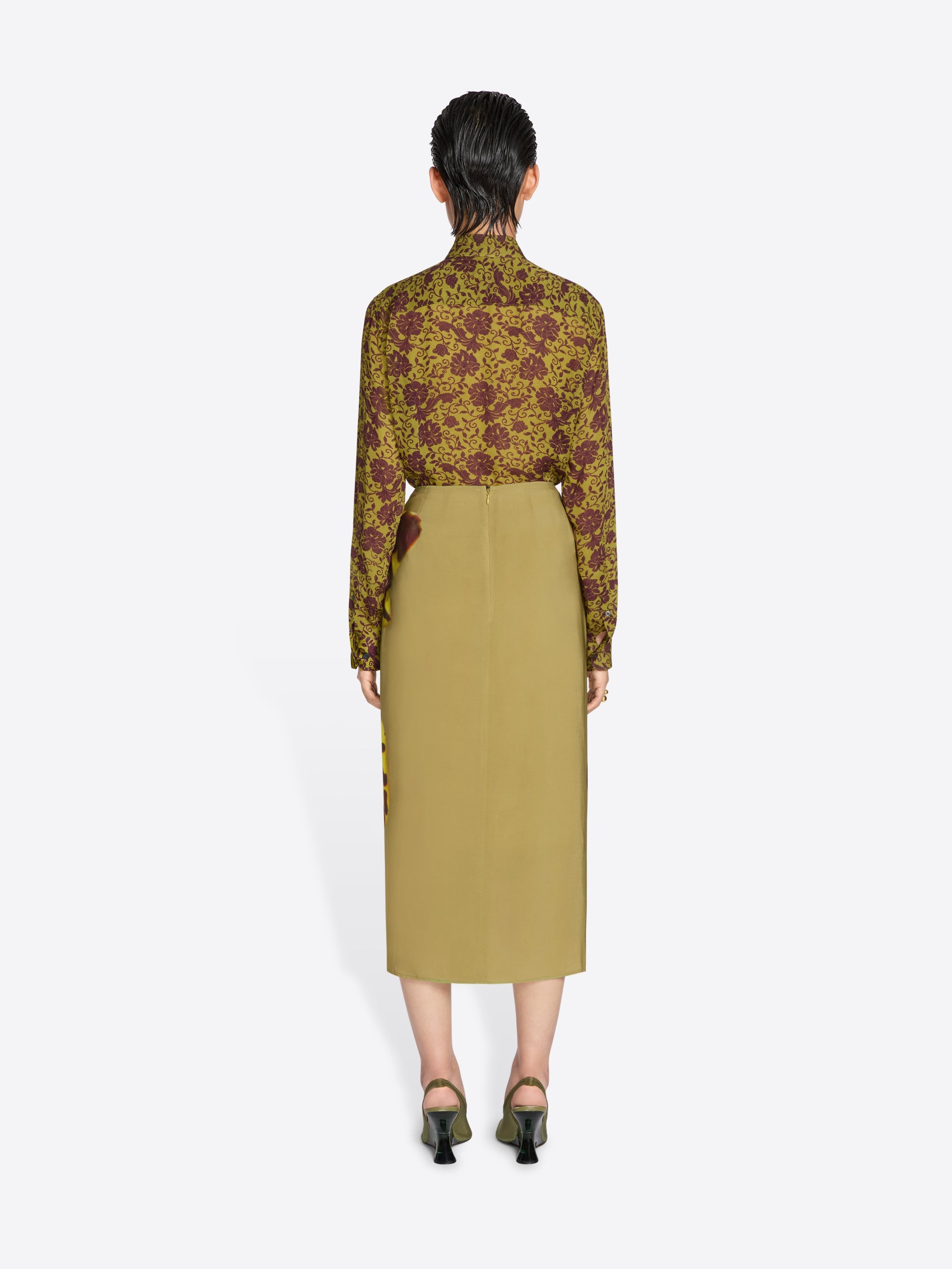 DRAPED FLARED SKIRT - 4