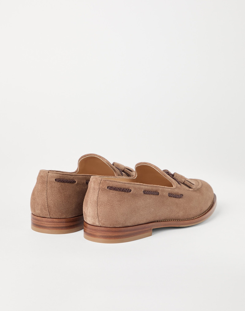 Brunello Cucinelli Suede loafers with tassels outlook