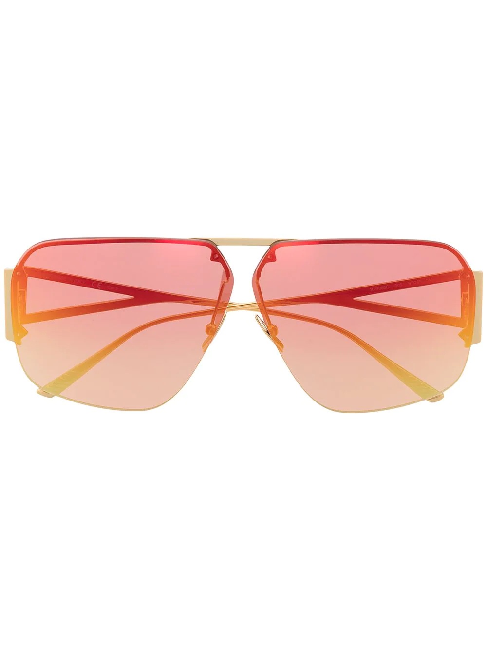 mirrored aviator-frame sunglasses - 1