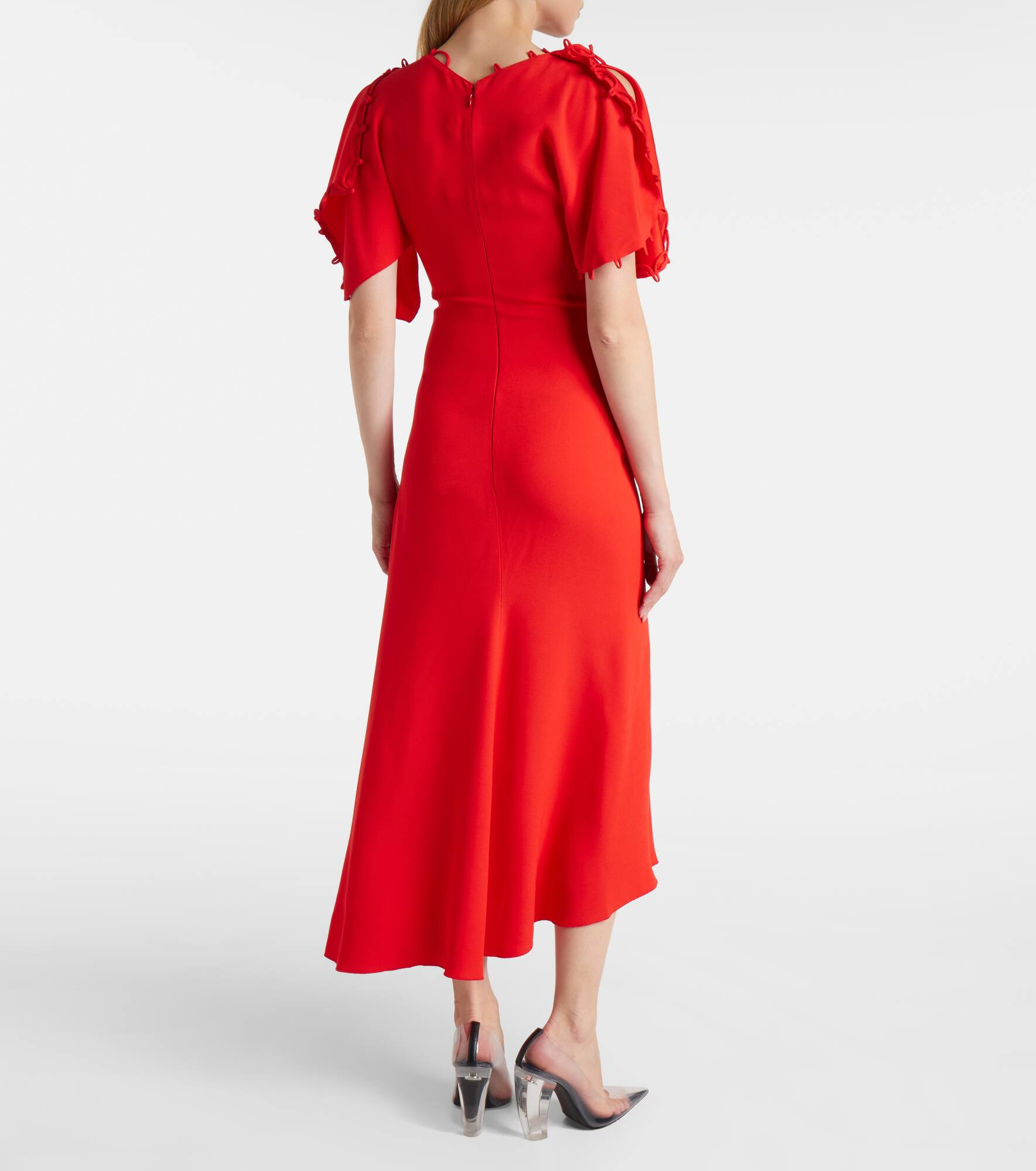 Asymmetric draped maxi dress - 3