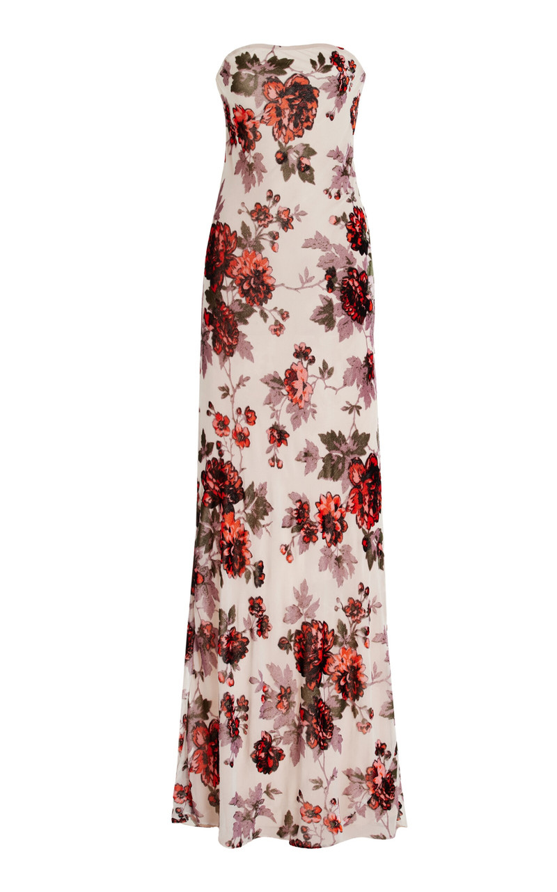 Floral Velvet Devore Gown floral - 1