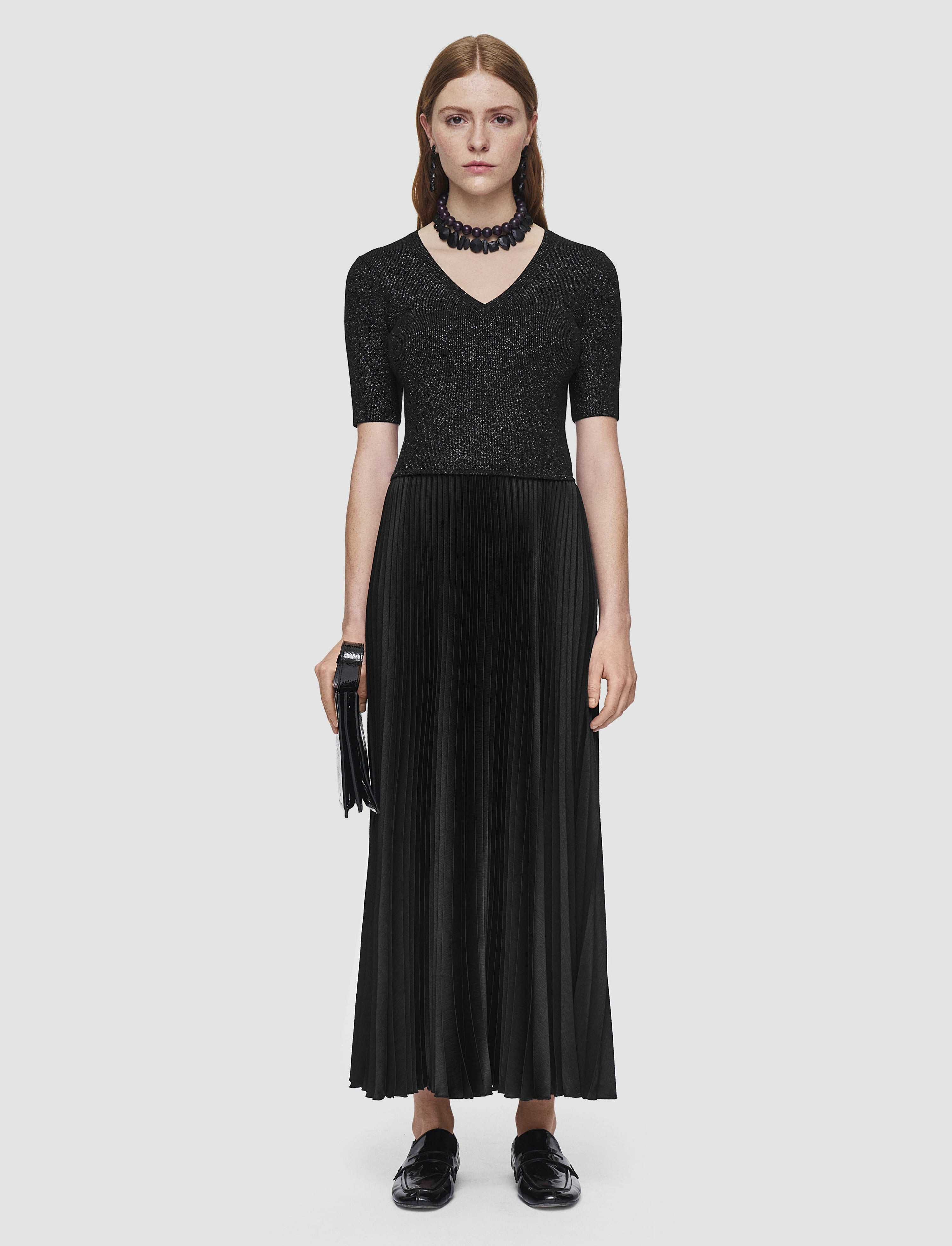 Domat Pleated Lurex Dress - 2