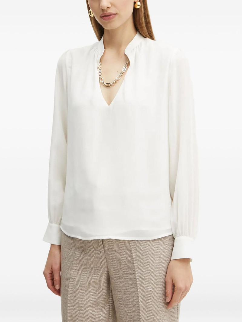 V-neck long-sleeve blouse 1