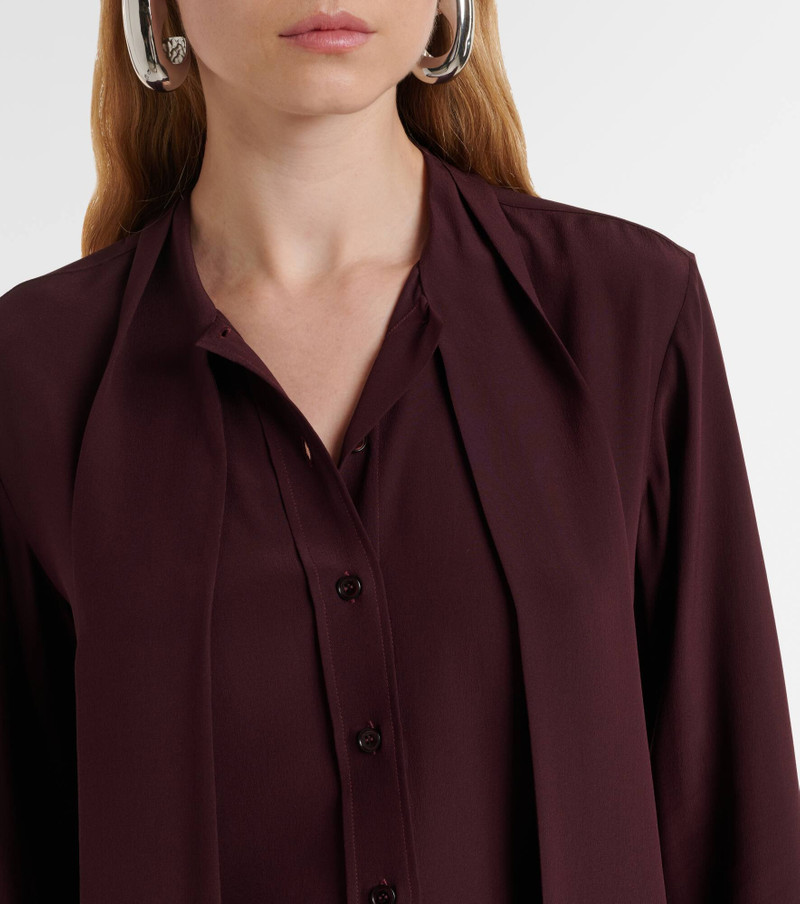 Tie-neck silk top 6