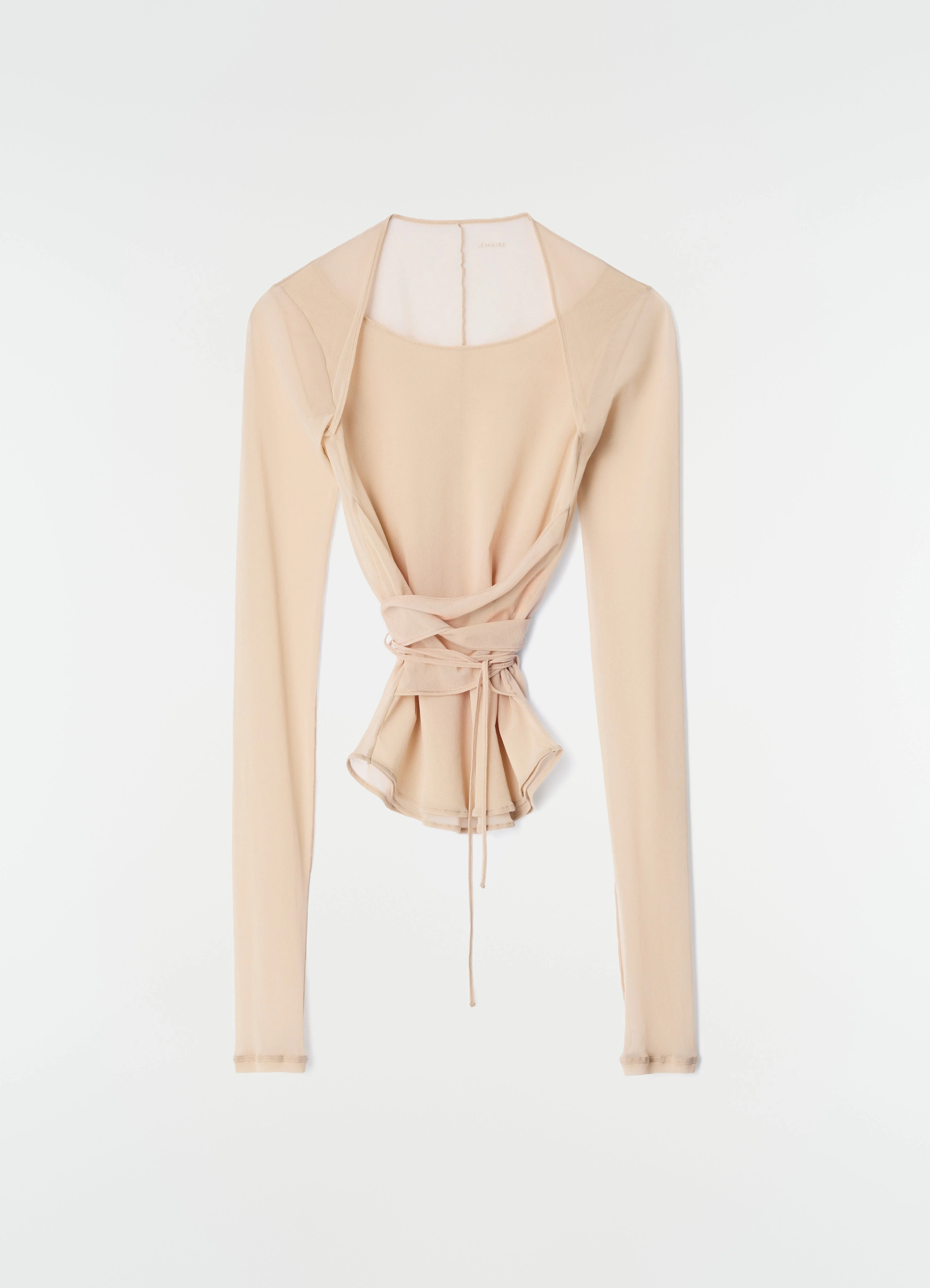 BALLERINA WRAP TOP IN MESH JERSEY - 1