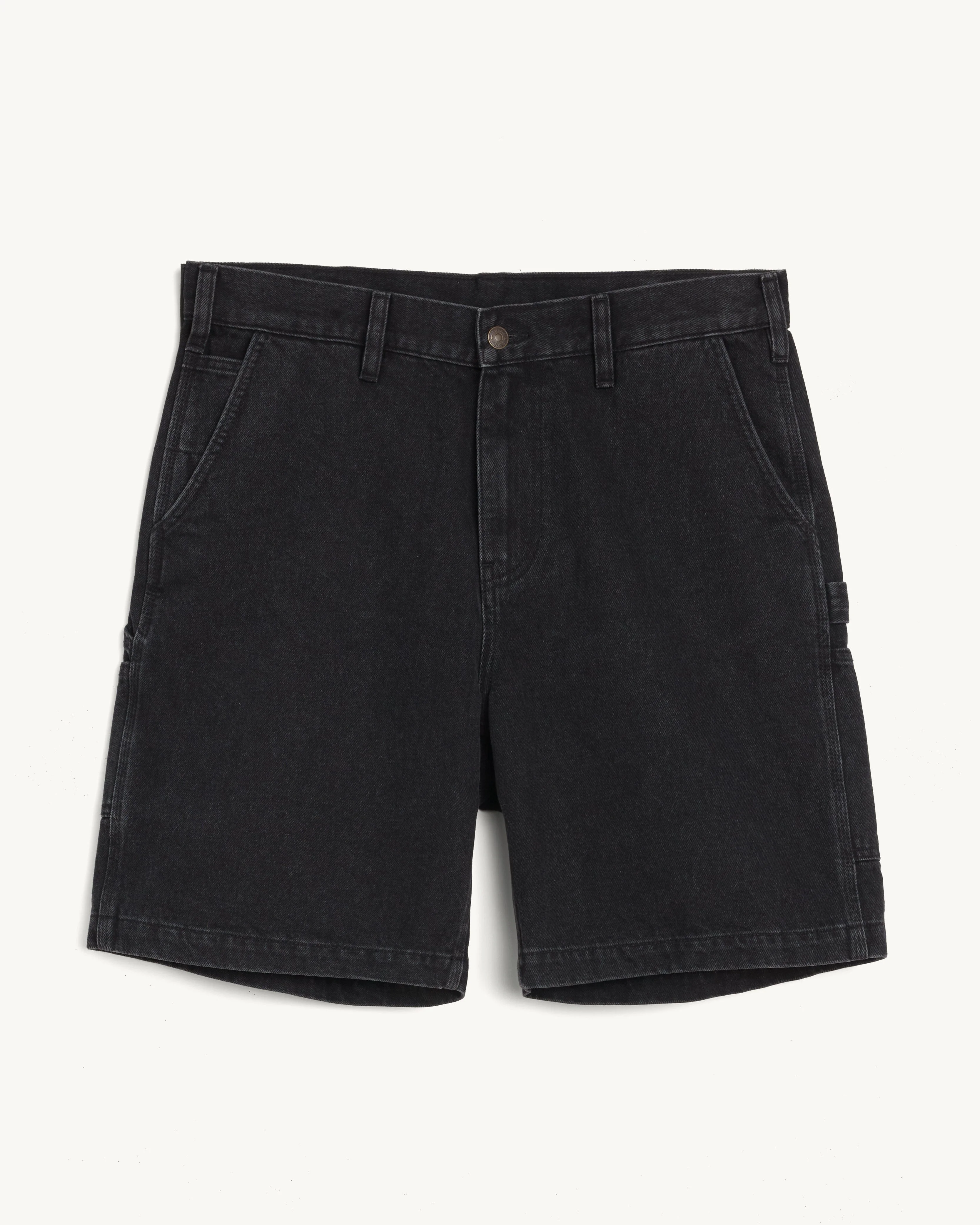 DENIM PAINTER SHORT - BLACK - 1