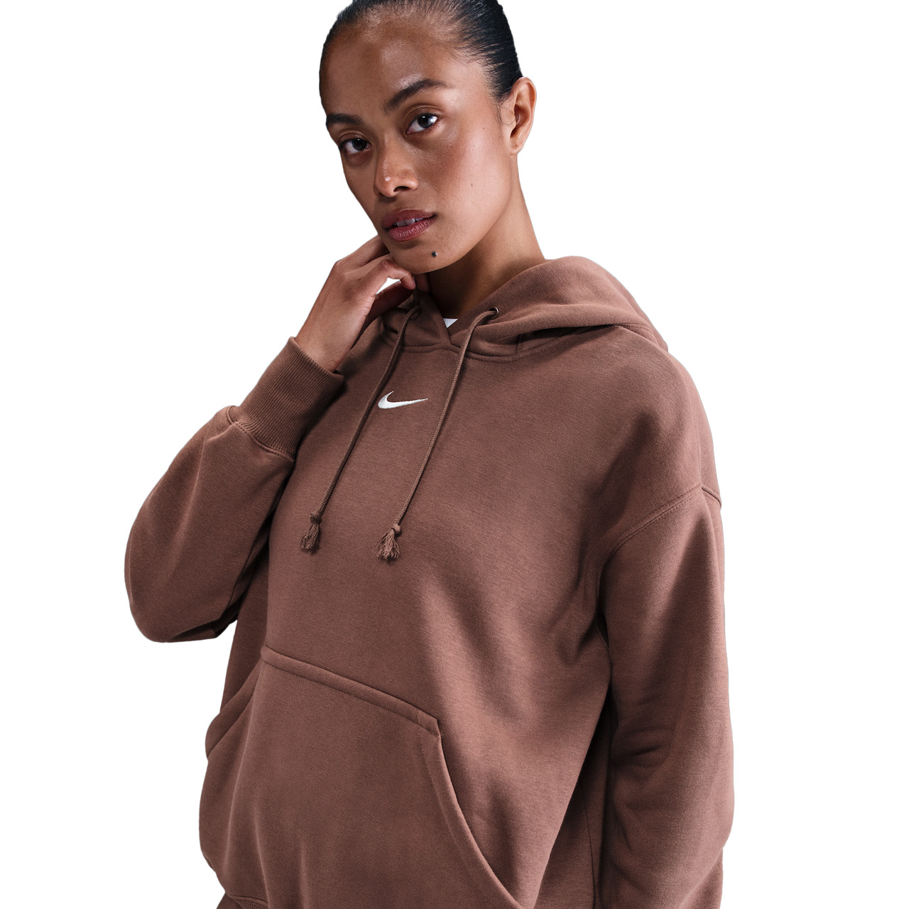 Nike Womens Nike Phoenix Fleece OS Pullover Hoodie - 1