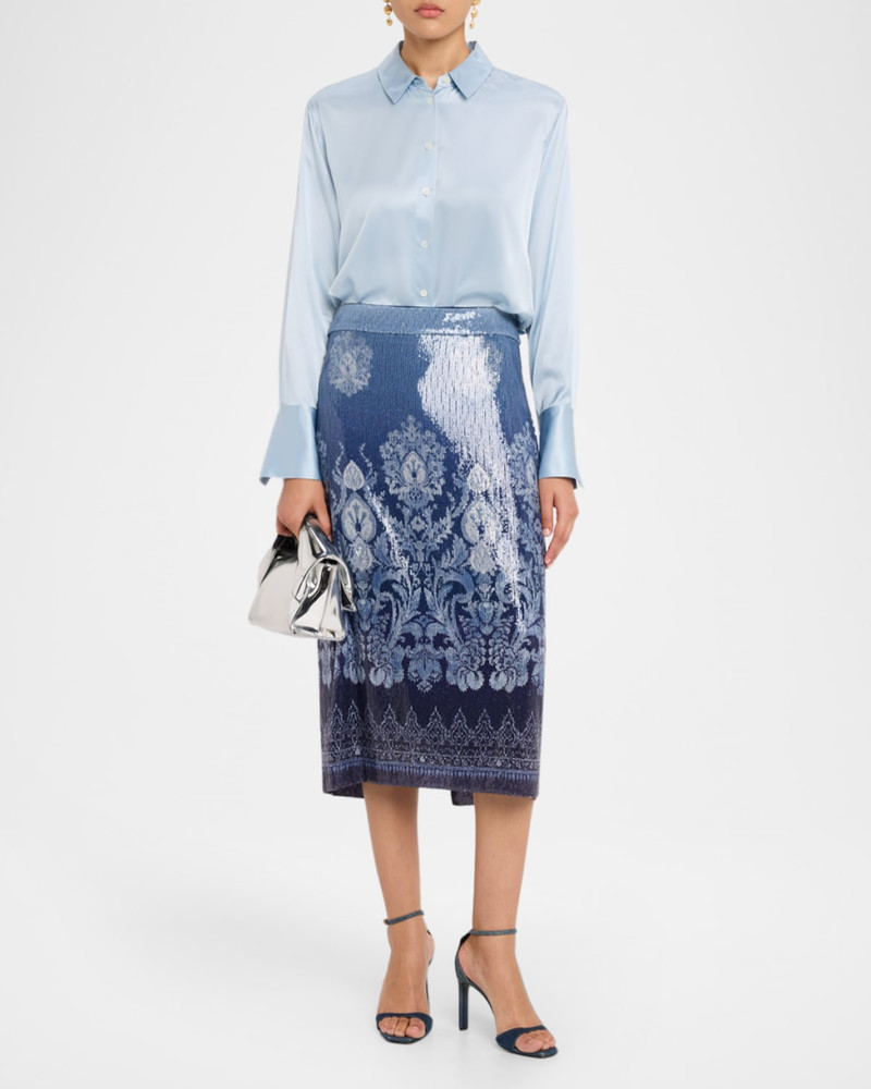 RAMY BROOK Whitney Sequined Midi Skirt outlook