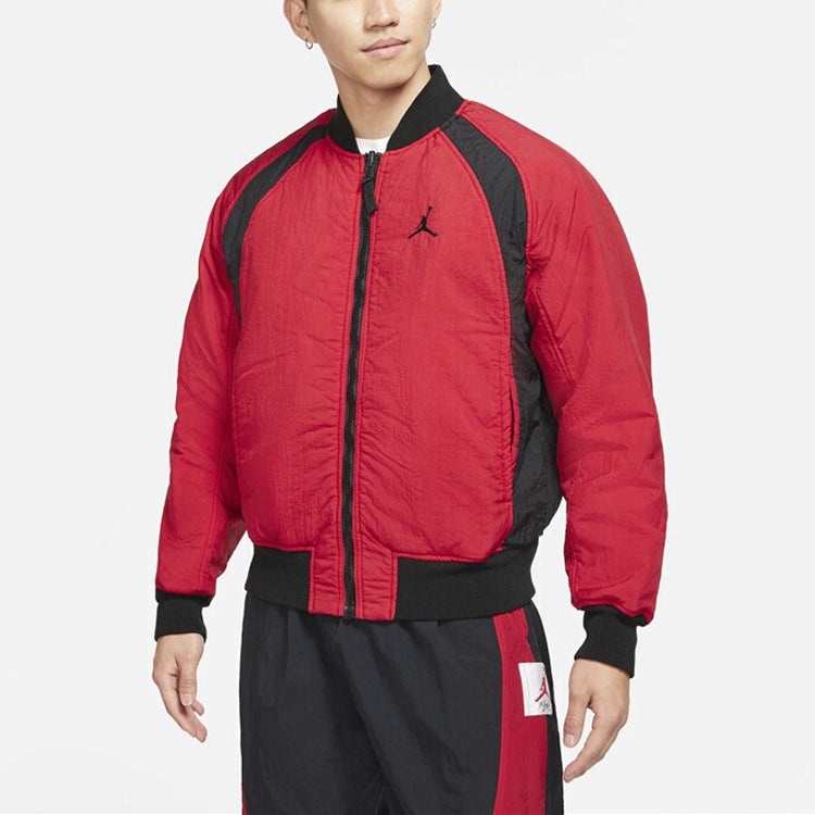 Air Jordan Flight MENS Logo Print Baseball Jacket Black CV2243-010 - 4