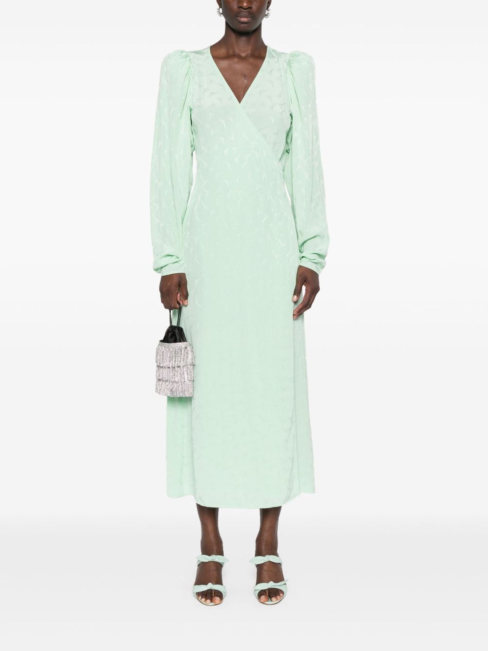 jacquard midi dress - 2
