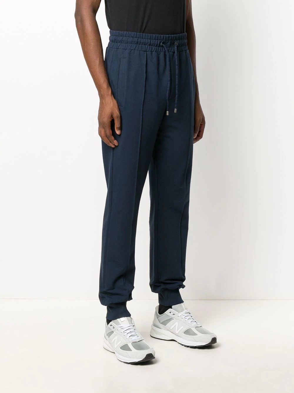 drawstring logo patch track pants - 3