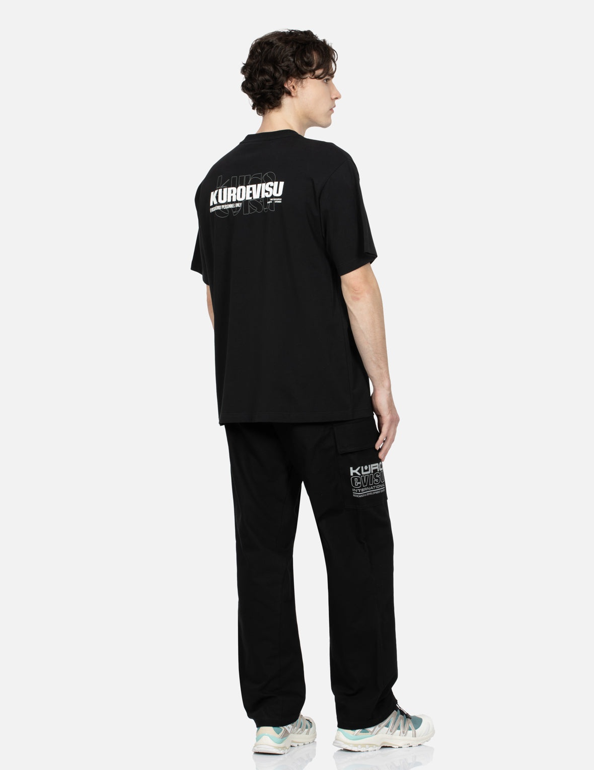 Reflective Seagull Print Straight Leg Straight Fit Pants - 3