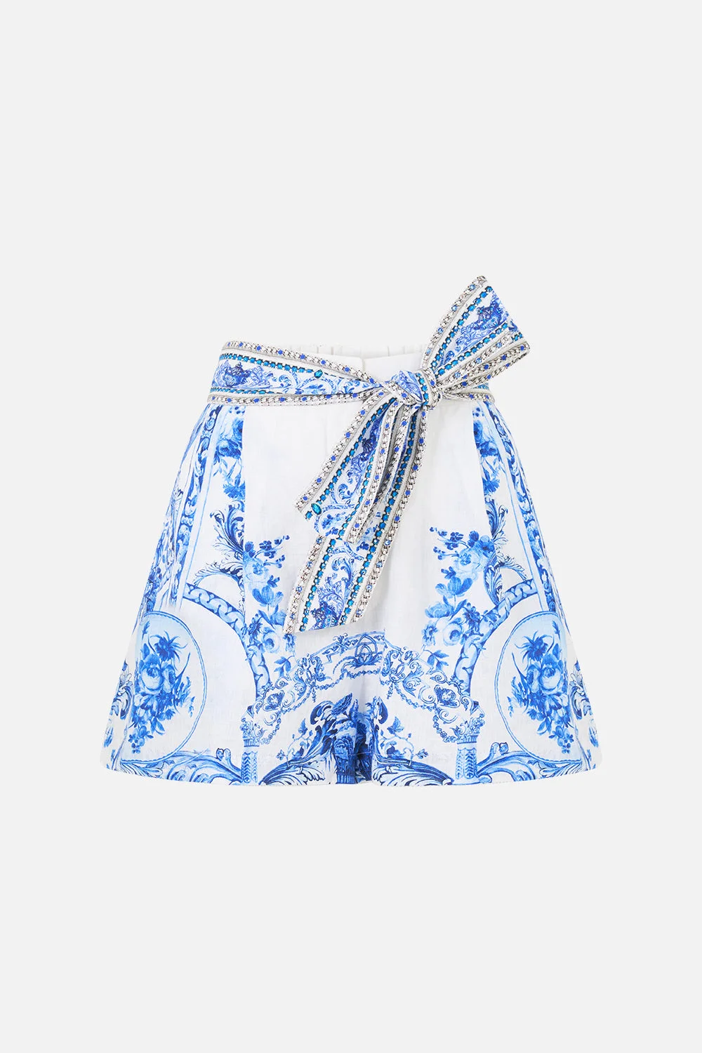 TUCK FRONT SHORT WITH BELT - 1