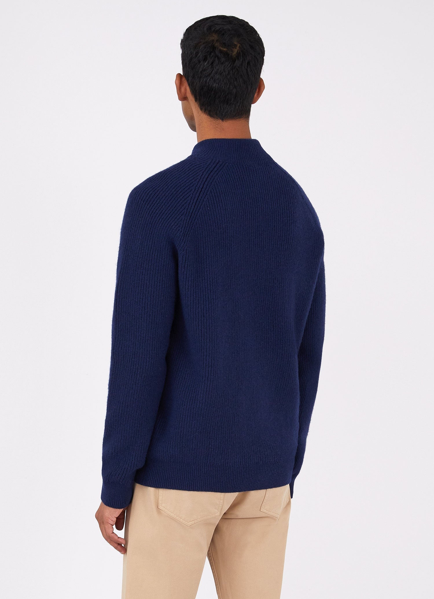 Lambswool Cashmere Zip Neck Jumper - 4