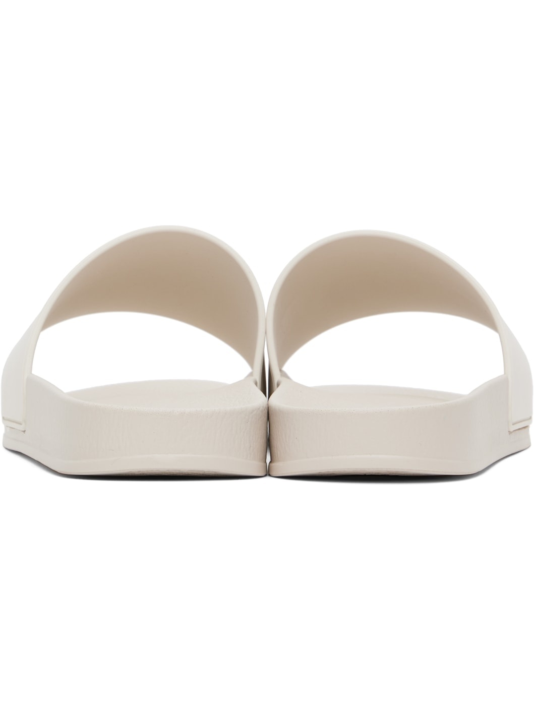 Beige Logo Pool Slides - 2