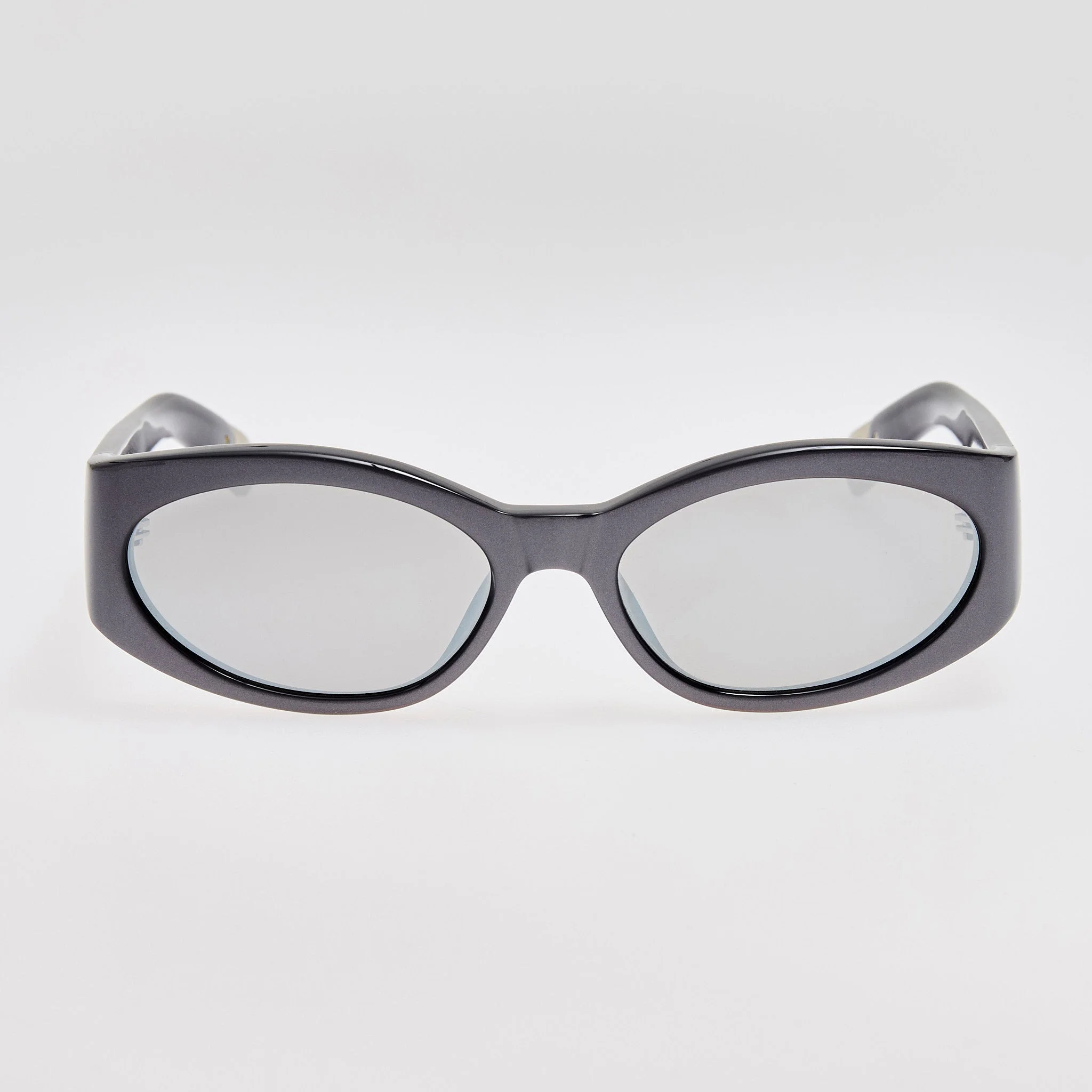 Ovalo Sunglasses in Metallic Gunmetal - 1