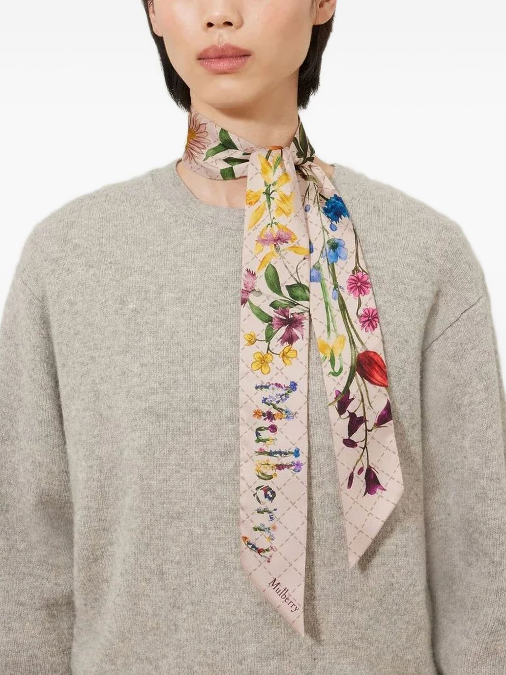 floral-print scarf - 2
