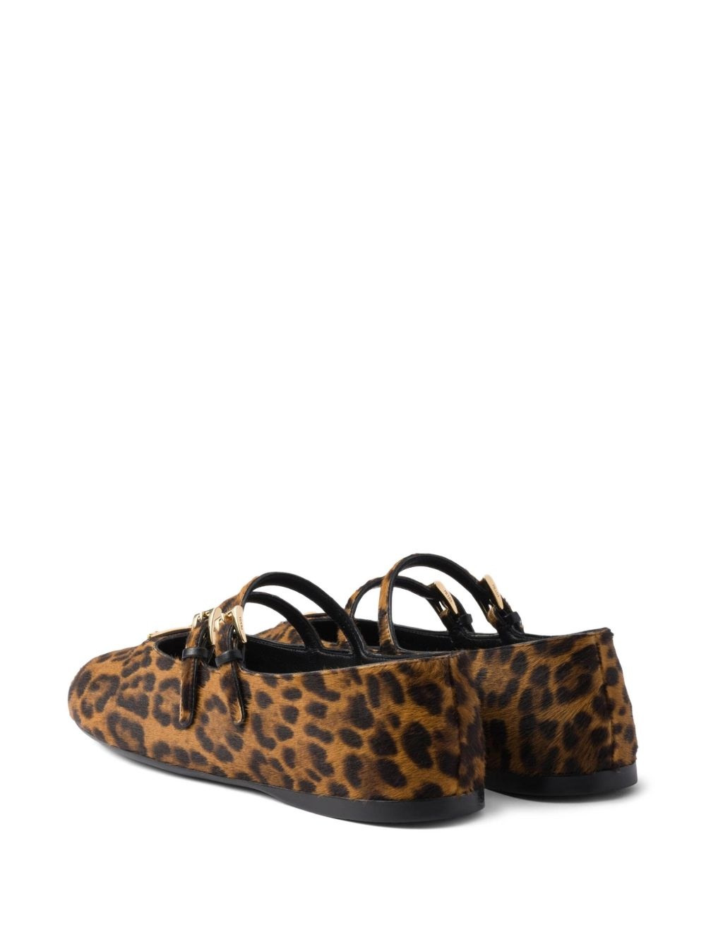 leopard-print ballerina flats - 3