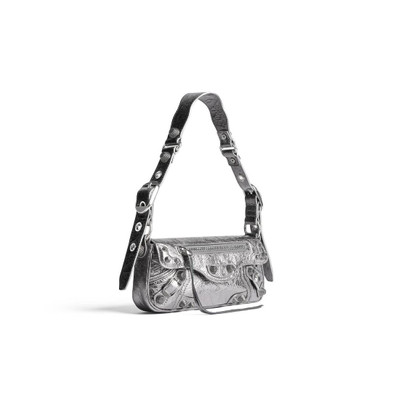 BALENCIAGA Women's Le Cagole Xs Sling Bag Metallized in Silver outlook