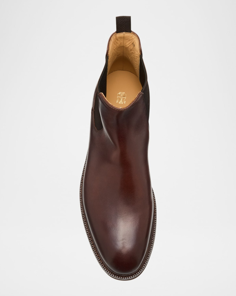 Men's Waxed Calfskin Chelsea Boots 6