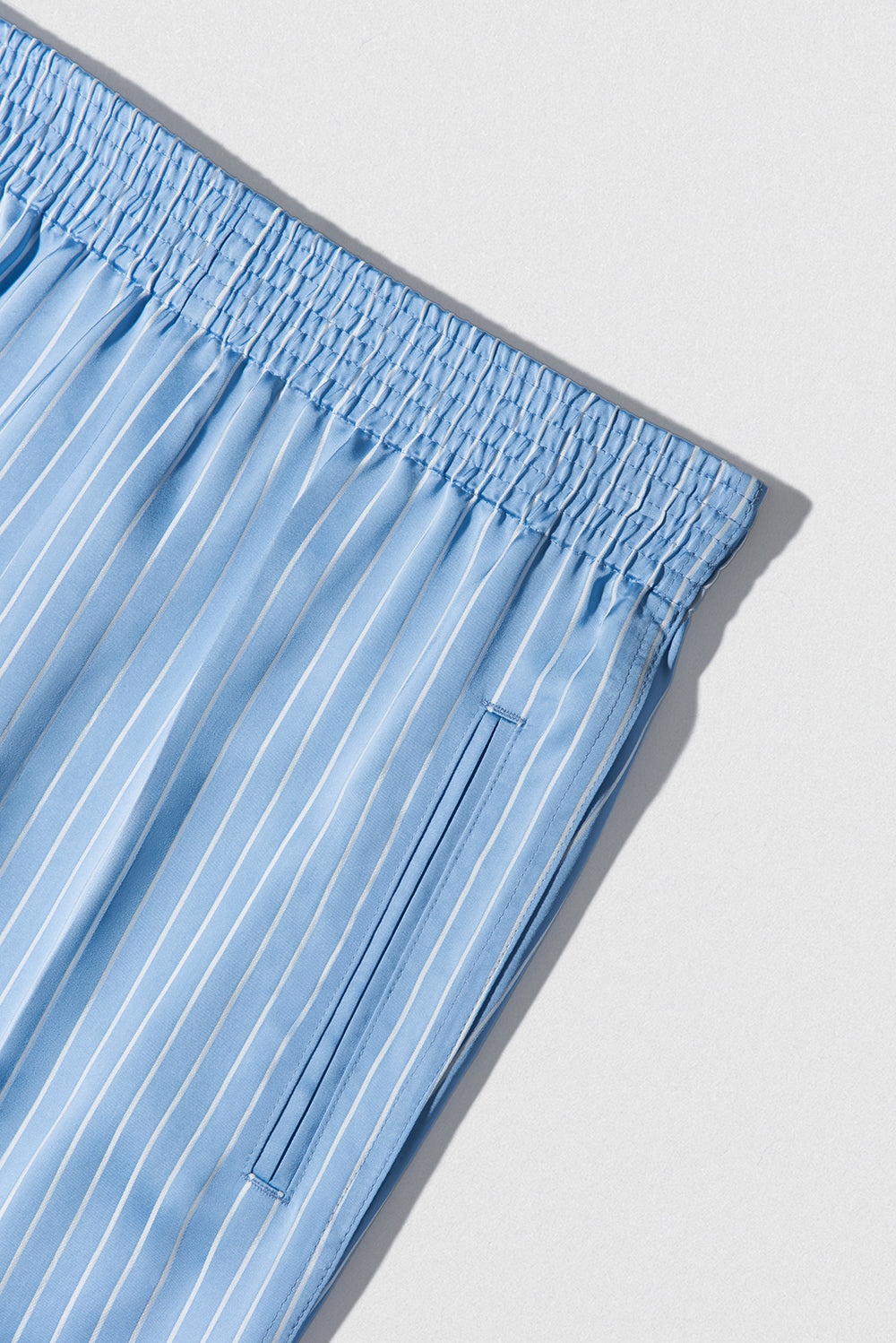 SATIN PIN STRIPE TROUSER BLUE AND WHITE VISCOSE BLEND - 3