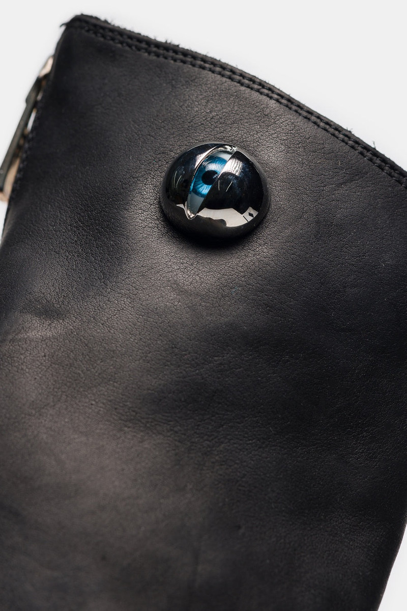 Undercover 996V_EYE Calf Leather Back Zip Boot in Black 6