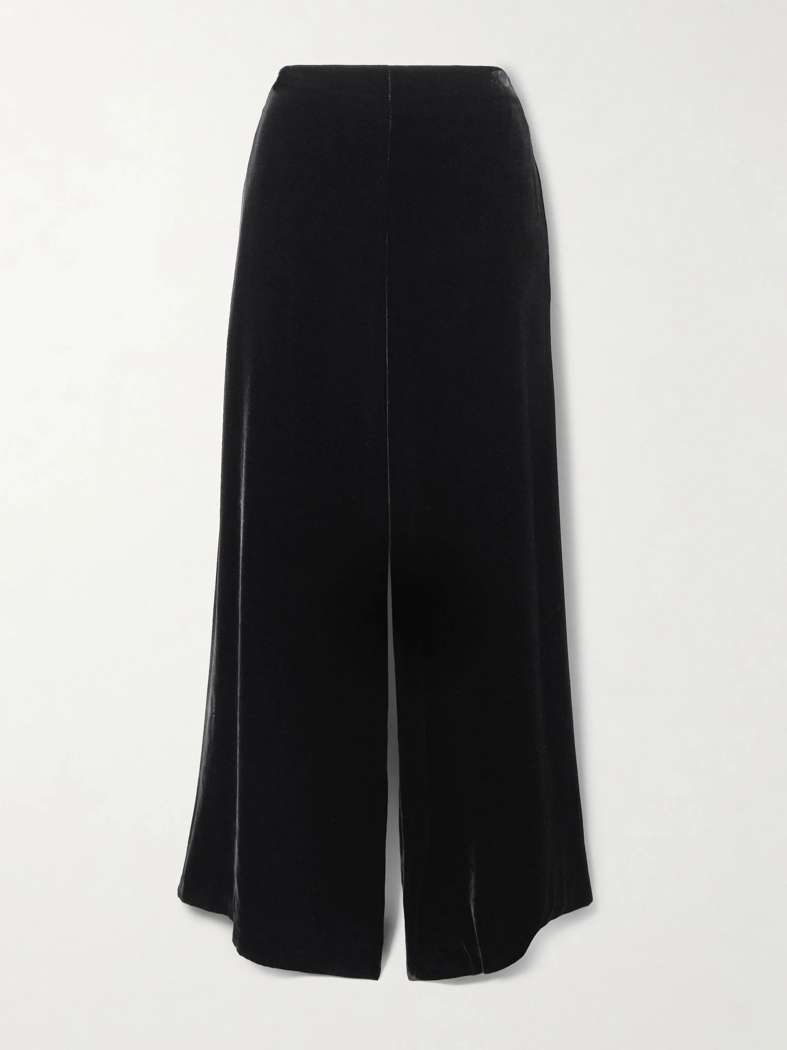 Elezar velvet wide-leg pants Black - 1