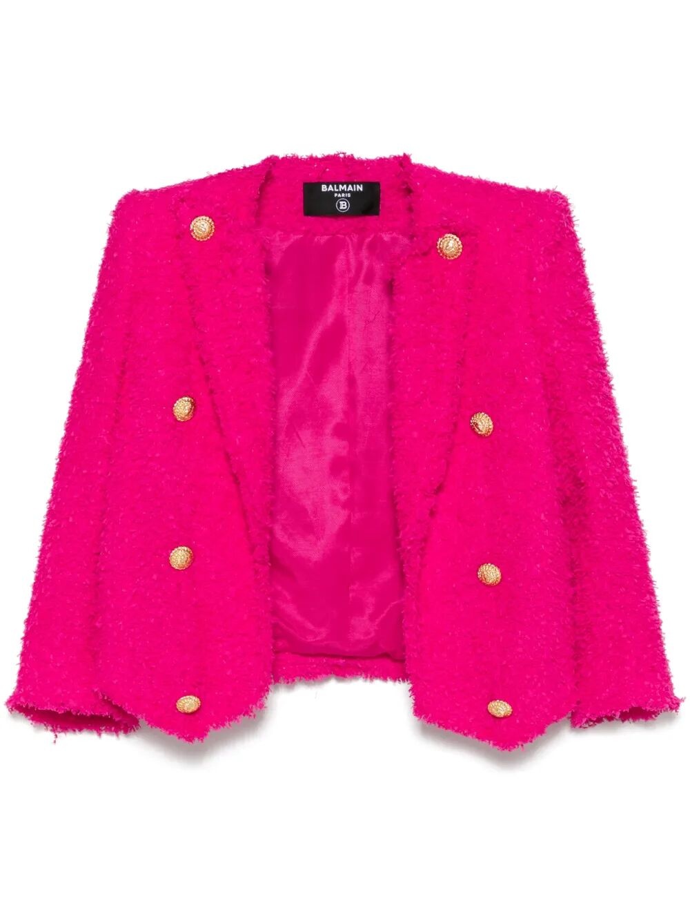 Balmain Women 8 Button Tweed Spencer Jacket - 4