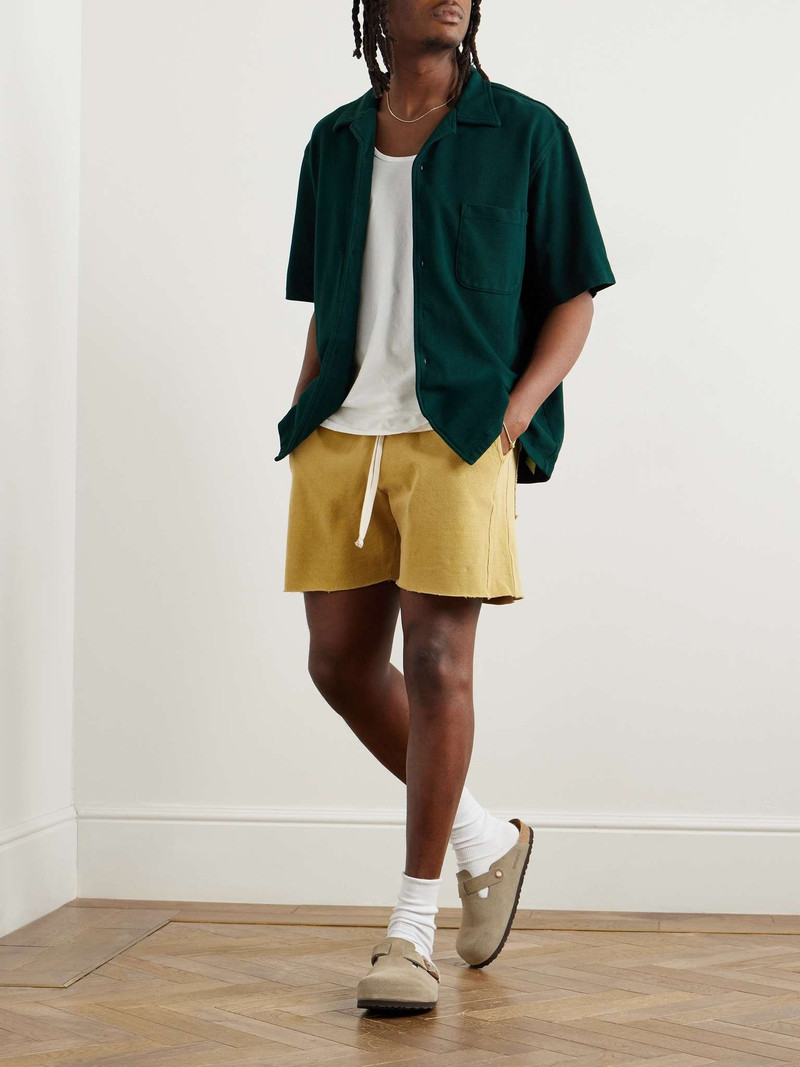 LES TIEN Cotton-Jersey Piqué Drawstring Shorts outlook