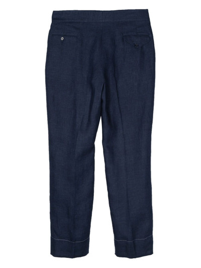 Ralph Lauren pleated linen tapered trousers outlook
