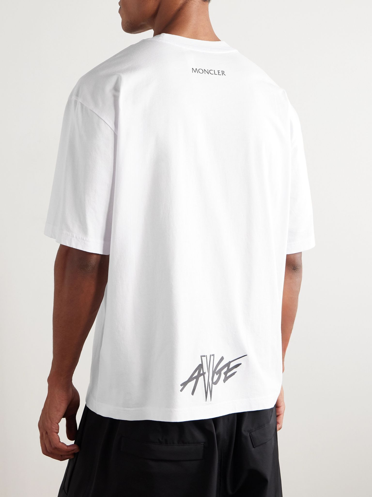 + A$AP Rocky Logo-Appliquéd Cotton-Jersey T-Shirt White - 4