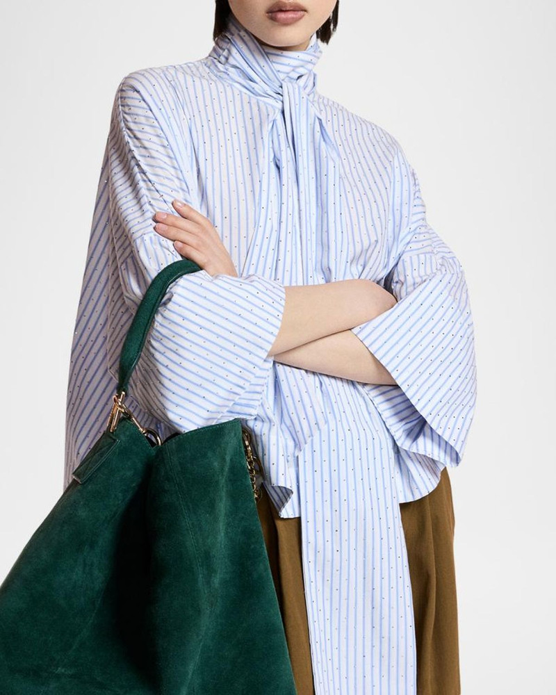 Kefir Tie-Neck Striped Blouse 4