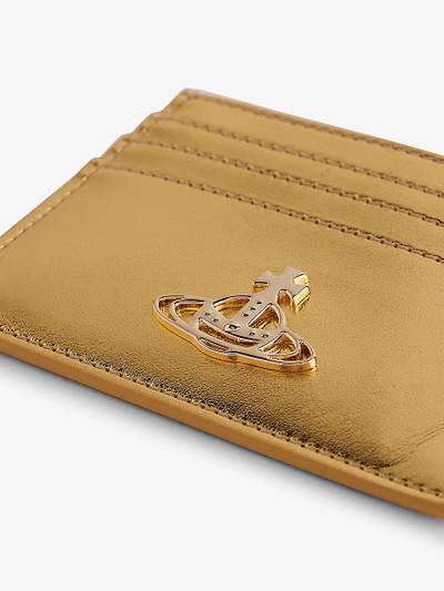 Vivienne Westwood Logo-plaque faux-leather card holder outlook